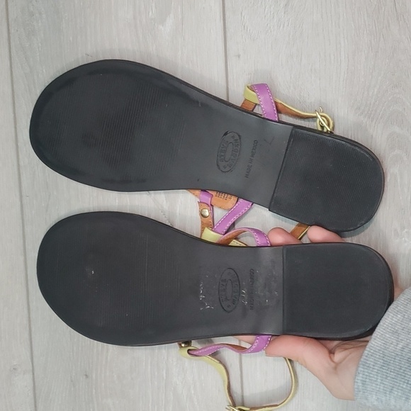 Steve Madden Women Ankle Leather Thong Flats sandals shoes sz 10M - Picture 8 of 9